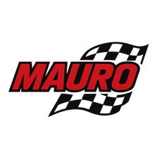 A company logo with the word Mauro with racing related appearance